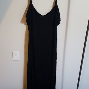 Plus Kady Open Shoulder Split Front Maxi